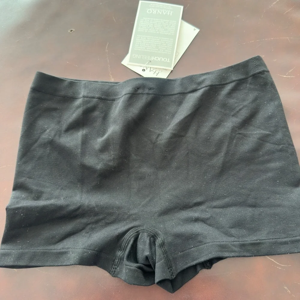 Hanro Touch Feeling Boyshort Black Micro Polyamide 1822 Set of 2 NWT Swiss - Picture 6 of 9